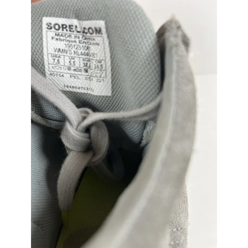 Sorel Out N About Wedge Bootie Womens Waterproof Suede Sneaker Boots Gray US 7.5